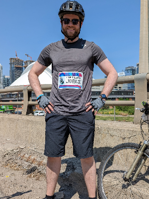 Robert at last year's Bike for Brain Health event.